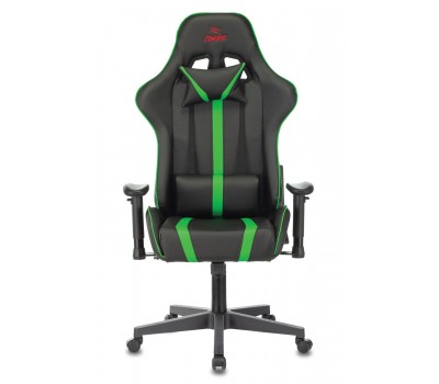 Кресло игровое Zombie A4 черный/зеленый эко.кожа с подголов. крестовина пластик