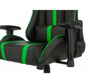 Кресло игровое Zombie A4 черный/зеленый эко.кожа с подголов. крестовина пластик