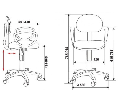 Кресло Бюрократ CH-213AXN серый 3C1 крестовина пластик