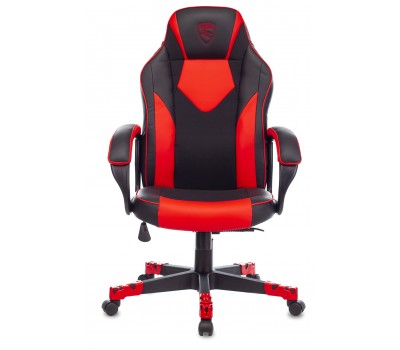 Кресло игровое Zombie GAME 17 черный/красный текстиль/эко.кожа крестовина пластик
