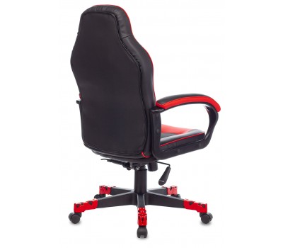 Кресло игровое Zombie GAME 17 черный/красный текстиль/эко.кожа крестовина пластик
