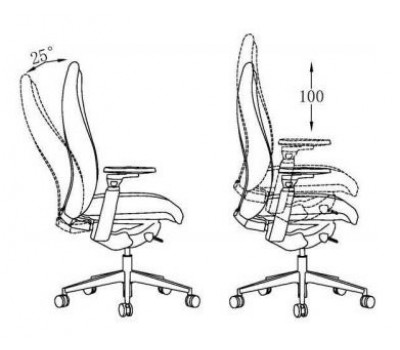 Кресло руководителя Бюрократ _MONE черный сетка/ткань крестовина алюминий