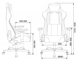 Кресло игровое Zombie VIKING TANK черный/серый/белый эко.кожа с подголов. крестовина металл-foto15