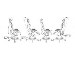 Кресло игровое Zombie VIKING X Fabric серый/темно-синий с подголов. крестовина пластик-foto18