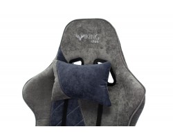 Кресло игровое Zombie VIKING X Fabric серый/темно-синий с подголов. крестовина пластик-foto9