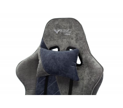 Кресло игровое Zombie VIKING X Fabric серый/темно-синий с подголов. крестовина пластик Кресло игровое Zombie VIKING X Fabric серый/темно-синий с подголов. крестовина пластик