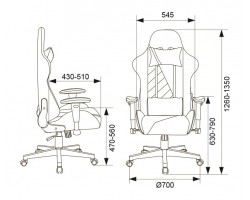 Кресло игровое Zombie VIKING X Fabric серый/темно-синий с подголов. крестовина пластик-foto17