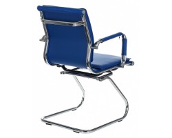 Кресло Бюрократ CH-993-Low-V синий эко.кожа низк.спин. полозья металл хром-foto4