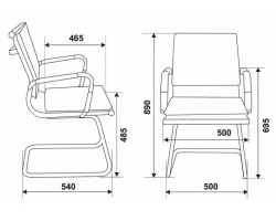 Кресло Бюрократ CH-993-Low-V синий эко.кожа низк.спин. полозья металл хром-foto5