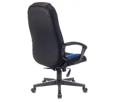 Кресло игровое Zombie VIKING-9 черный/синий текстиль/эко.кожа крестовина пластик