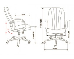 Кресло руководителя Бюрократ T-898AXSN черный TS-584 крестовина пластик-foto6