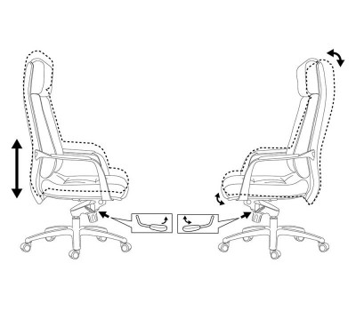 Кресло руководителя Бюрократ _DAO белый кожа крестовина алюминий