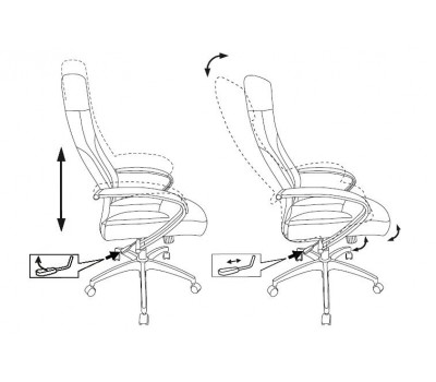 Кресло руководителя Бюрократ CH-608Fabric черный Light-20 крестовина пластик