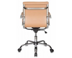 Кресло руководителя Бюрократ Ch-993-Low светло-коричневый эко.кожа низк.спин. крестовина металл хром-foto4