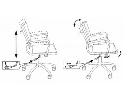 Кресло руководителя Бюрократ Ch-993-Low слоновая кость эко.кожа низк.спин. крестовина металл хром-foto6