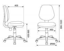 Кресло детское Бюрократ CH-W213 салатовый TW-18 крестовина пластик пластик белый-foto7