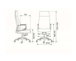 Кресло руководителя Бюрократ _JONS черный кожа крестовина алюминий-foto6