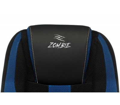 Кресло игровое Zombie 9 черный/синий текстиль/эко.кожа крестовина пластик