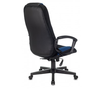 Кресло игровое Zombie 9 черный/синий текстиль/эко.кожа крестовина пластик