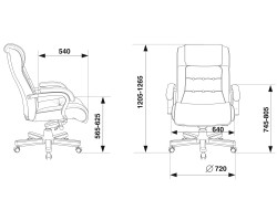 Кресло руководителя Бюрократ T-9926WALNUT черный кожа крестовина металл/дерево-foto6