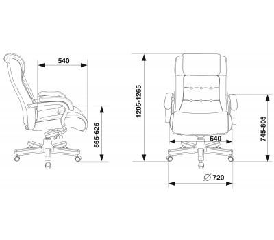 Кресло руководителя Бюрократ T-9926WALNUT черный кожа крестовина металл/дерево