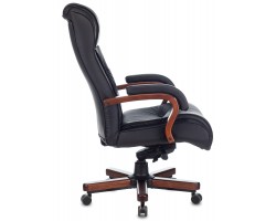 Кресло руководителя Бюрократ T-9926WALNUT черный кожа крестовина металл/дерево-foto3