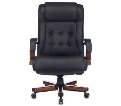 Кресло руководителя Бюрократ T-9926WALNUT черный кожа крестовина металл/дерево
