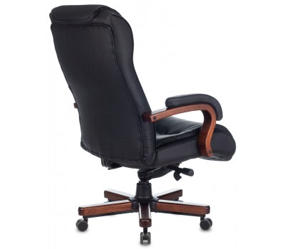 Кресло руководителя Бюрократ T-9926WALNUT черный кожа крестовина металл/дерево