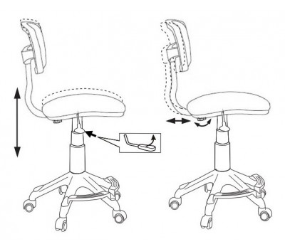 Кресло детское Бюрократ CH-299-F розовый сланцы сетка/ткань крестовина пластик подст.для ног