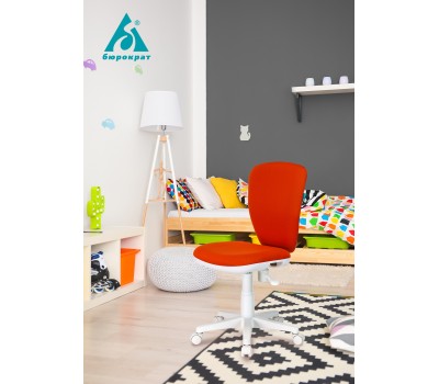 Кресло детское Бюрократ KD-W10 голубой 26-24 крестовина пластик пластик белый