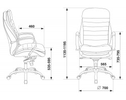 Кресло руководителя Бюрократ T-9950 черный эко.кожа крестовина металл хром-foto6
