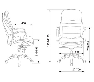 Кресло руководителя Бюрократ T-9950 черный эко.кожа крестовина металл хром
