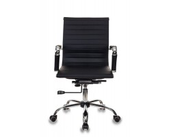 Кресло руководителя Бюрократ CH-883-LOW черный эко.кожа низк.спин. крестовина металл хром-foto2