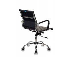Кресло руководителя Бюрократ CH-883-LOW черный эко.кожа низк.спин. крестовина металл хром-foto4