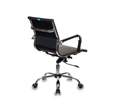 Кресло руководителя Бюрократ CH-883-LOW черный эко.кожа низк.спин. крестовина металл хром