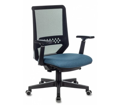 Кресло руководителя Бюрократ EXPERT черный TW-01 сиденье синий 38-415 сетка/ткань с подголов. крестовина пластик