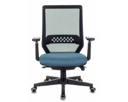 Кресло руководителя Бюрократ EXPERT черный TW-01 сиденье синий 38-415 сетка/ткань с подголов. крестовина пластик-foto6