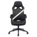 Кресло игровое Zombie DRIVER черный/белый эко.кожа с подголов. крестовина пластик
