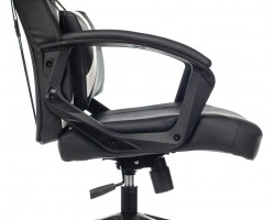 Кресло игровое Zombie DRIVER черный/белый эко.кожа с подголов. крестовина пластик-foto10