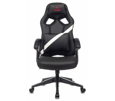 Кресло игровое Zombie DRIVER черный/белый эко.кожа с подголов. крестовина пластик