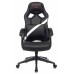 Кресло игровое Zombie DRIVER черный/белый эко.кожа с подголов. крестовина пластик