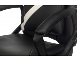 Кресло игровое Zombie DRIVER черный/белый эко.кожа с подголов. крестовина пластик-foto9