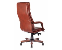 Кресло руководителя Бюрократ T-9927WALNUT светло-коричневый Leather Eichel кожа крестовина металл/дерево-foto4