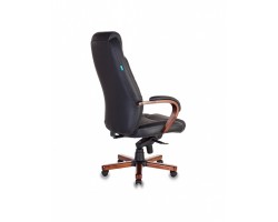 Кресло руководителя Бюрократ T-9923MAHOGANY черный кожа крестовина металл/дерево-foto4