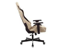 Кресло игровое Zombie VIKING 7 KNIGHT Fabric коричневый/бежевый текстиль/эко.кожа с подголов. крестовина металл-foto16