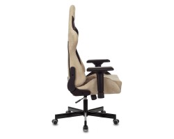 Кресло игровое Zombie VIKING 7 KNIGHT Fabric коричневый/бежевый текстиль/эко.кожа с подголов. крестовина металл-foto14