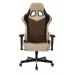 Кресло игровое Zombie VIKING 7 KNIGHT Fabric коричневый/бежевый текстиль/эко.кожа с подголов. крестовина металл