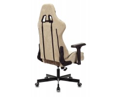 Кресло игровое Zombie VIKING 7 KNIGHT Fabric коричневый/бежевый текстиль/эко.кожа с подголов. крестовина металл-foto4