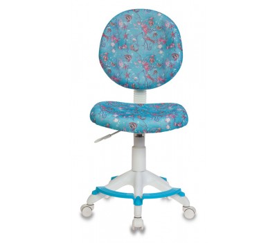 Кресло детское Бюрократ KD-W6-F голубой аквариум крестовина пластик подст.для ног пластик белый