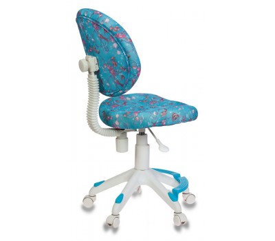 Кресло детское Бюрократ KD-W6-F голубой аквариум крестовина пластик подст.для ног пластик белый